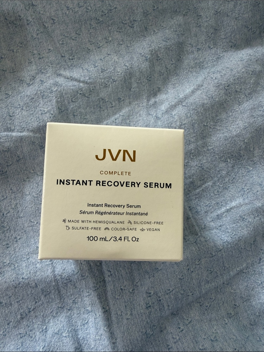 JVN Instant Recovery Serum - Cream & Gold Packaging